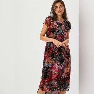 Agostina Velvet Burnout Tunic Dress, Anthropologie, Size Small